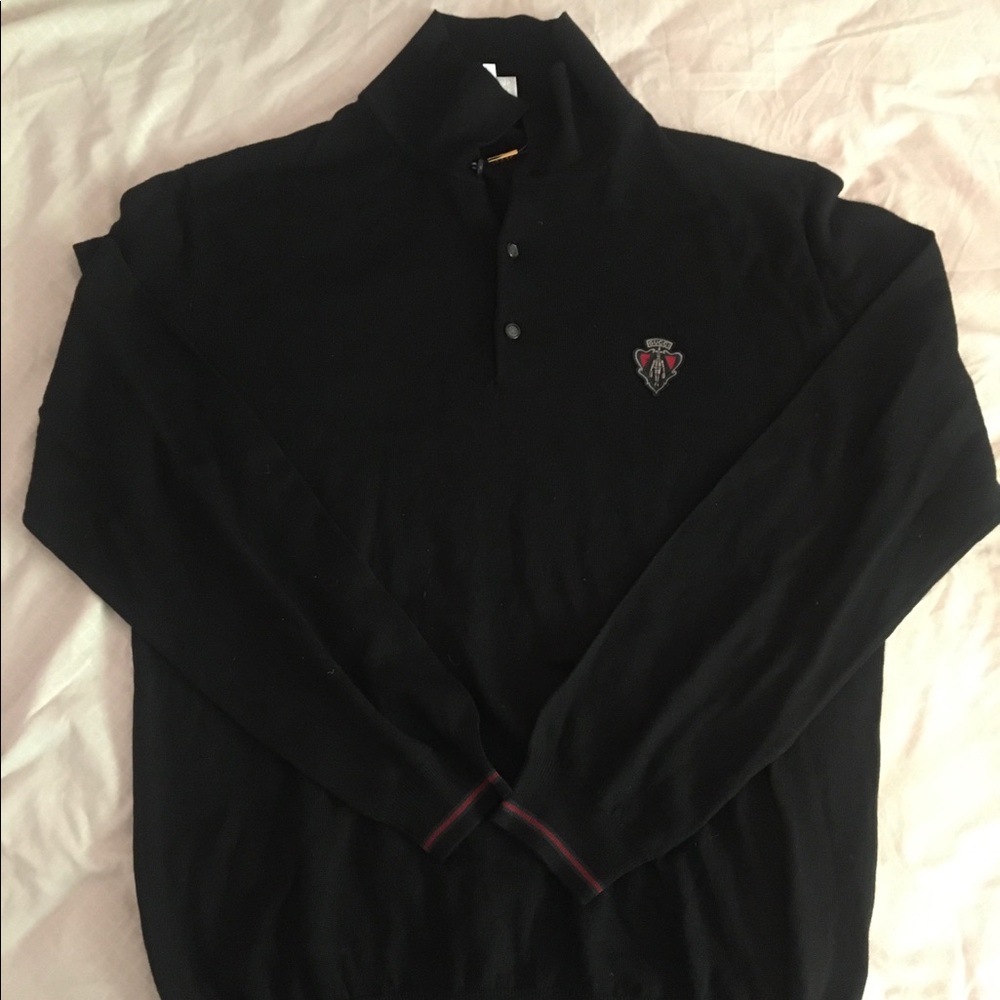 Equestrian Gucci Long Sleeve Polo Shirt